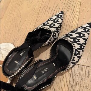 AREA Black and White Women's Shoes